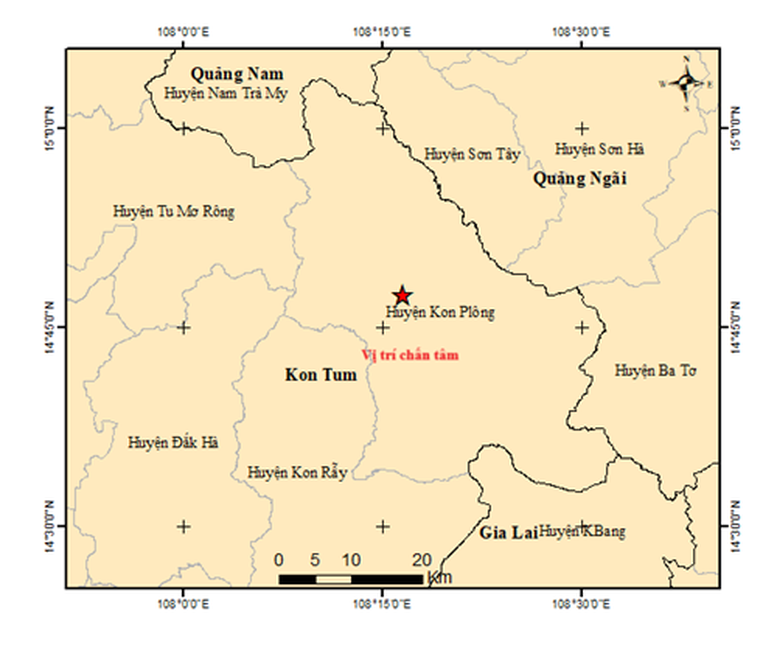 Liên tiếp xảy ra 6 trận động đất tại Kon Tum- Ảnh 1.