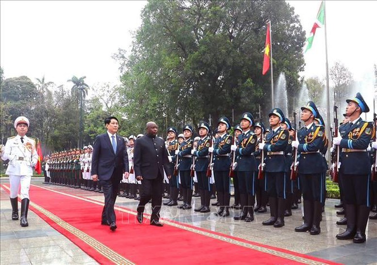 Chủ tịch nước Lương Cường chủ trì lễ đón chính thức Tổng thống Burundi- Ảnh 3.