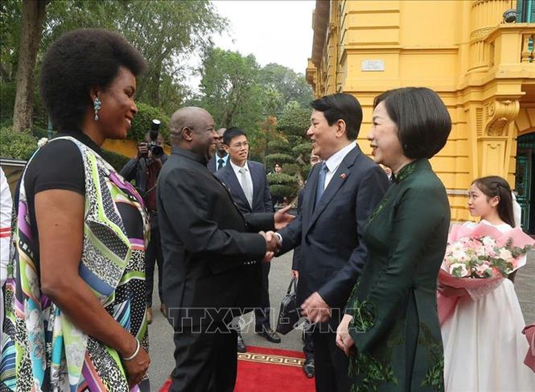 Chủ tịch nước Lương Cường chủ trì lễ đón chính thức Tổng thống Burundi- Ảnh 1.