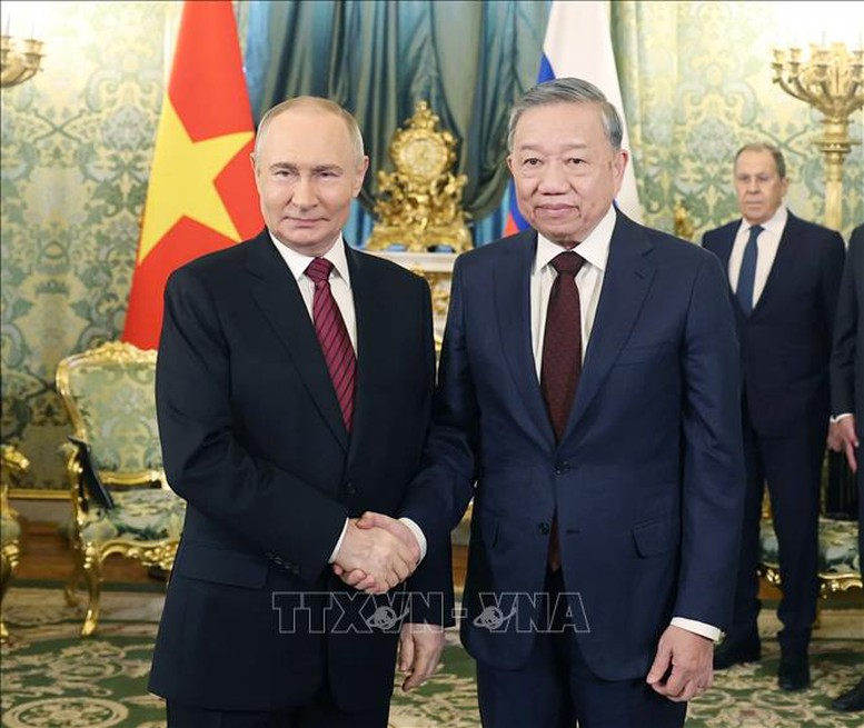 Tổng Bí thư Tô Lâm hội đàm với Tổng thống Nga Vladimir Putin- Ảnh 1.