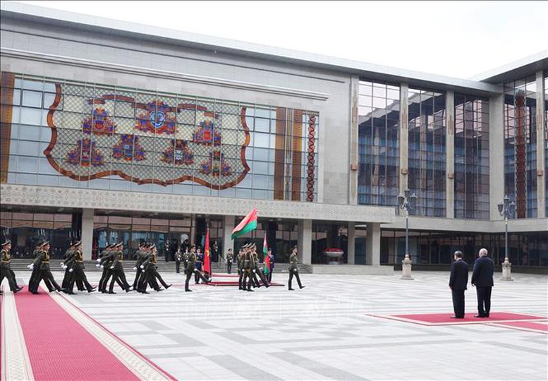Lễ đón Tổng Bí thư Tô Lâm thăm cấp Nhà nước Cộng hòa Belarus- Ảnh 4.