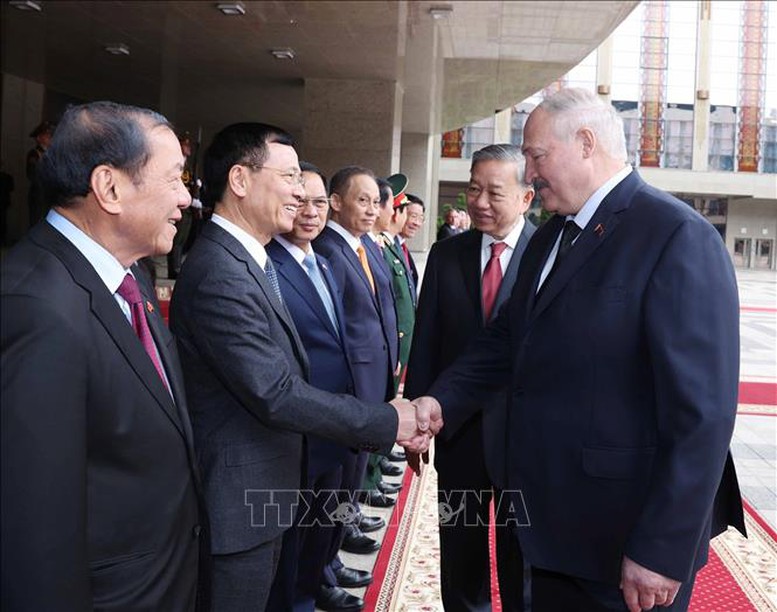 Lễ đón Tổng Bí thư Tô Lâm thăm cấp Nhà nước Cộng hòa Belarus- Ảnh 5.