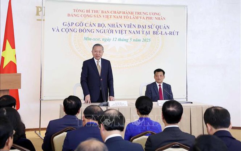 Tổng Bí thư Tô Lâm: Xây dựng cộng đồng người Việt Nam tại Belarus đoàn kết, phát triển