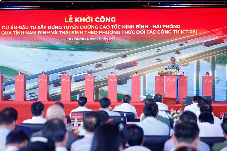 Thủ tướng dự lễ khởi công tuyến cao tốc huyết mạch qua Thái Bình, Nam Định- Ảnh 3.