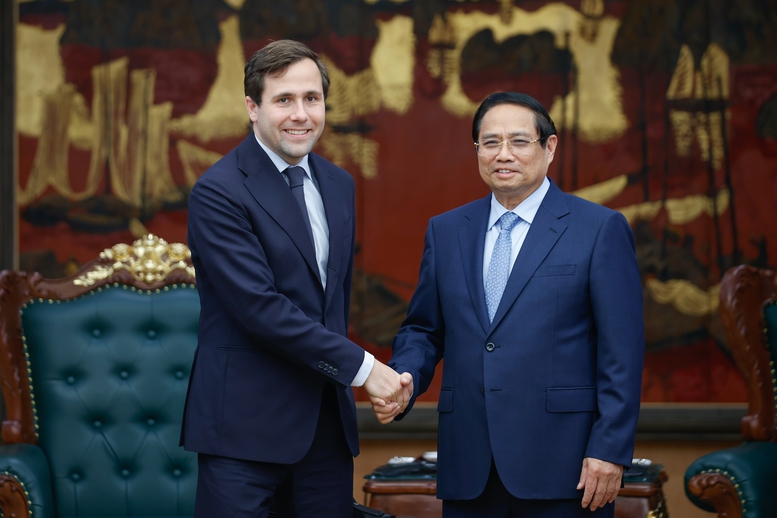 Thủ tướng Phạm Minh Chính tiếp Bộ trưởng Hợp tác phát triển quốc tế và Ngoại thương Thụy Điển- Ảnh 1.