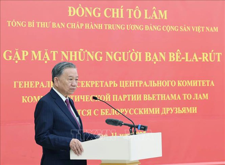 Tổng Bí thư Tô Lâm: Vun đắp tình hữu nghị Việt Nam-Belarus ngày càng bền chặt- Ảnh 1.