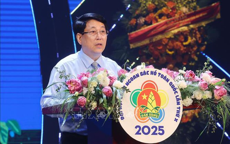 Chủ tịch nước Lương Cường dự Lễ tuyên dương Cháu ngoan Bác Hồ toàn quốc lần thứ X-năm 2025