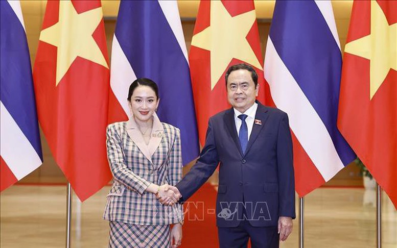 Chủ tịch Quốc hội Trần Thanh Mẫn hội kiến Thủ tướng Thái Lan Paetongtarn Shinawatra