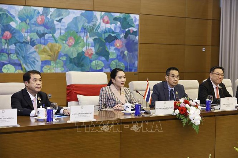 Chủ tịch Quốc hội Trần Thanh Mẫn hội kiến Thủ tướng Thái Lan Paetongtarn Shinawatra- Ảnh 4.