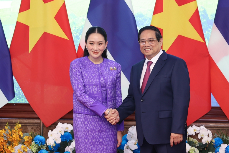 Thủ tướng Phạm Minh Chính chủ trì lễ đón chính thức Thủ tướng Thái Lan thăm Việt Nam- Ảnh 9.