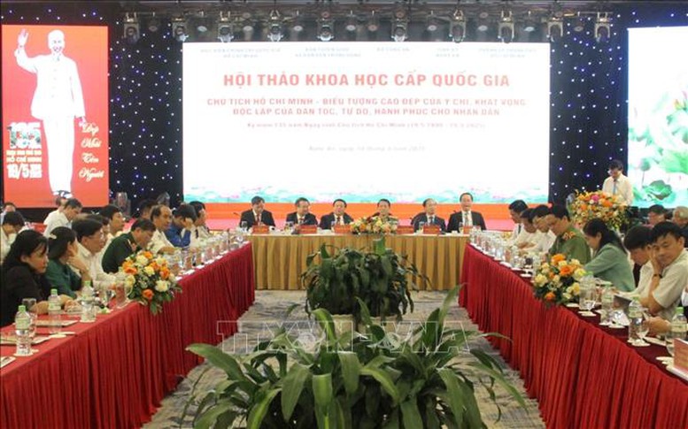 Chủ tịch Hồ Chí Minh-Biểu tượng cao đẹp của ý chí, khát vọng độc lập của dân tộc, tự do, hạnh phúc cho nhân dân- Ảnh 1. Toàn cảnh Hội thảo - Ảnh: TTXVN