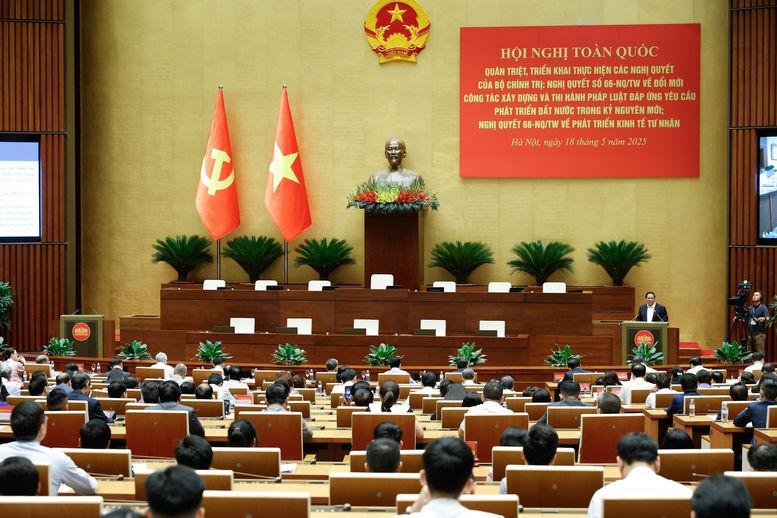 Hội nghị toàn quốc quán triệt, triển khai thực hiện Nghị quyết số 66 và Nghị quyết số 68 của Bộ Chính trị- Ảnh 1.