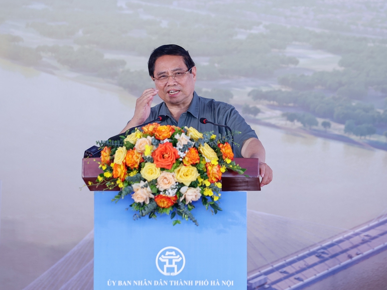Thủ tướng phát lệnh khởi công cầu Tứ Liên (Hà Nội), yêu cầu hoàn thành trong 24 tháng- Ảnh 2.