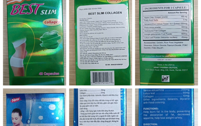 Thu hồi thực phẩm bảo vệ sức khoẻ chứa chất cấm Sibutramine