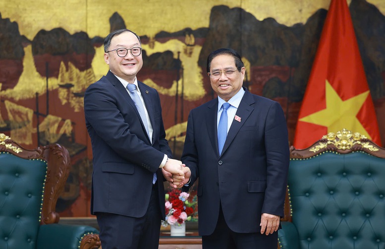 Thủ tướng tiếp lãnh đạo tập đoàn kinh tế hàng đầu Trung Quốc- Ảnh 1. Thủ tướng Phạm Minh Chính tiếp ông Châu Gia Nghĩa, Chủ tịch châu Á-Thái Bình Dương của Tập đoàn Xây dựng Điện lực Trung Quốc - Ảnh: VGP/Nhật Bắc