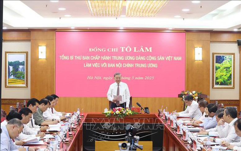 Tổng Bí thư Tô Lâm: Công tác nội chính phải hướng mục tiêu giữ vững ổn định để phát triển đất nước