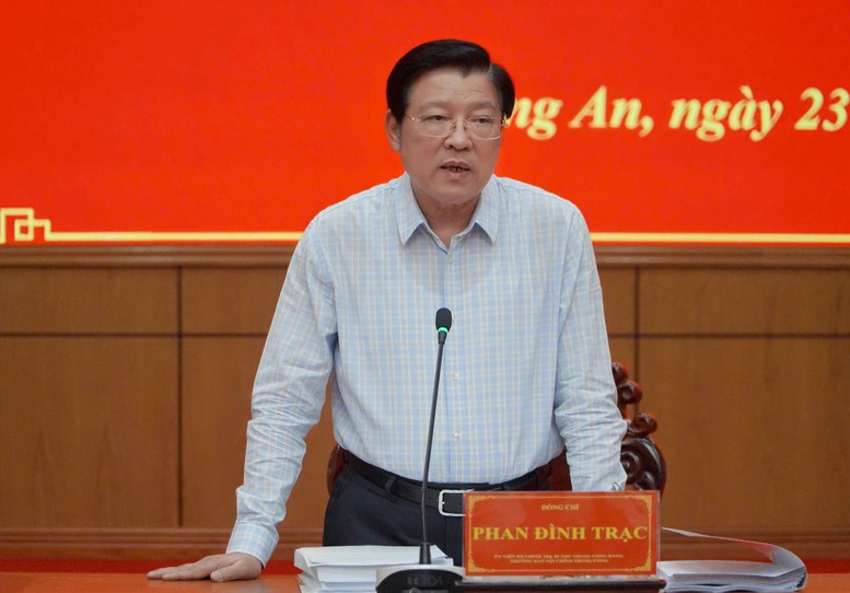Trưởng Ban Nội chính Trung ương làm việc với hai tỉnh Long An và Tây Ninh- Ảnh 1.