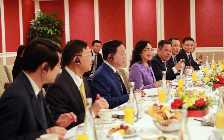 Tổng thống Pháp Emmanuel Macron làm việc với Phó Thủ tướng Trần Hồng Hà về lĩnh vực chuyển đổi năng lượng- Ảnh 2. Tổng thống Pháp Emmanuel Macron làm việc với Phó Thủ tướng Trần Hồng Hà về lĩnh vực chuyển đổi năng lượng- Ảnh 2.