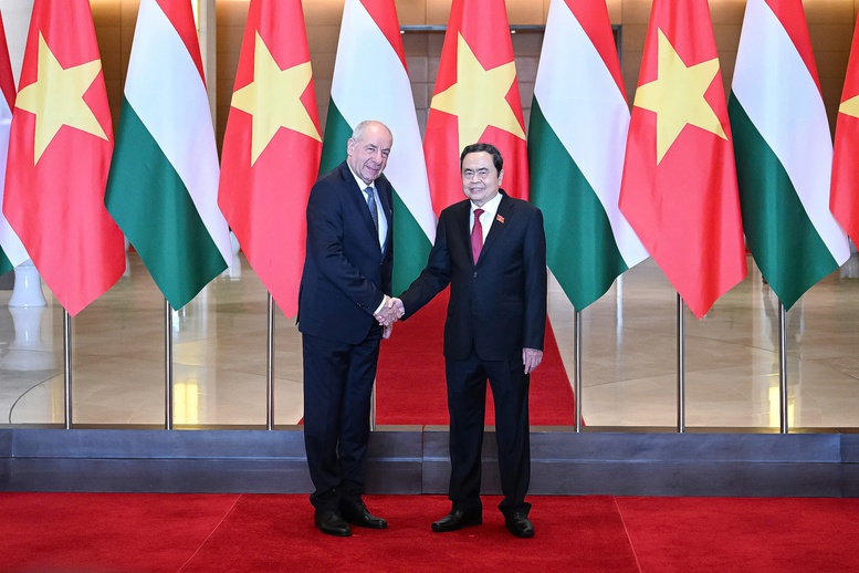 Chủ tịch Quốc hội Trần Thanh Mẫn hội kiến Tổng thống Hungary- Ảnh 1.