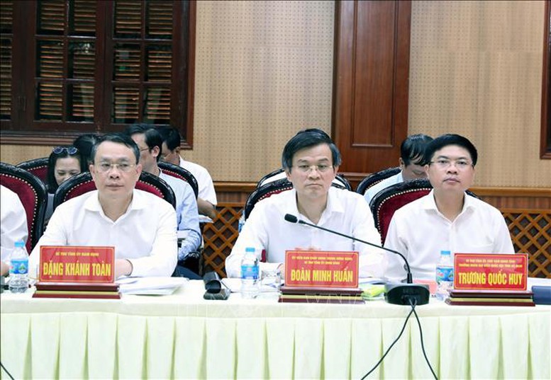 Trưởng Ban Tổ chức Trung ương Lê Minh Hưng làm việc với tỉnh Hà Nam, Nam Định, Ninh Bình- Ảnh 3.