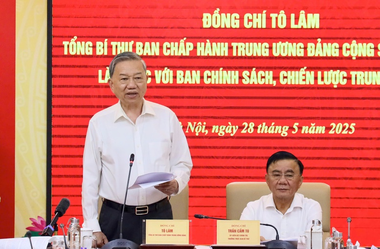 Tổng Bí thư Tô Lâm làm việc với Ban Chính sách, chiến lược Trung ương về cơ chế, chính sách quản lý hiệu quả thị trường vàng- Ảnh 2.
