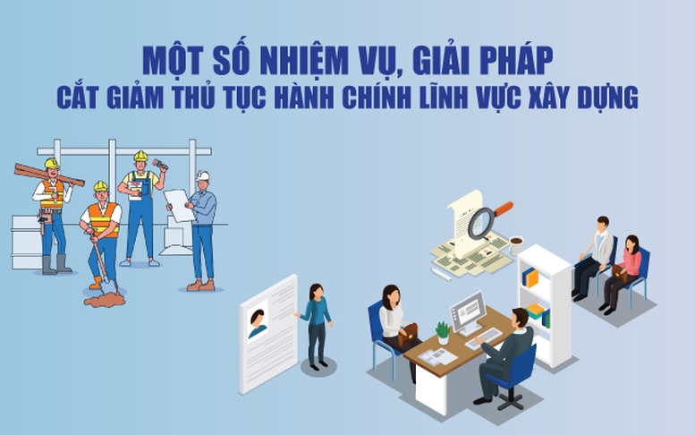 Infographics: Một số nhiệm vụ, giải pháp cắt giảm thủ tục hành chính lĩnh vực xây dựng