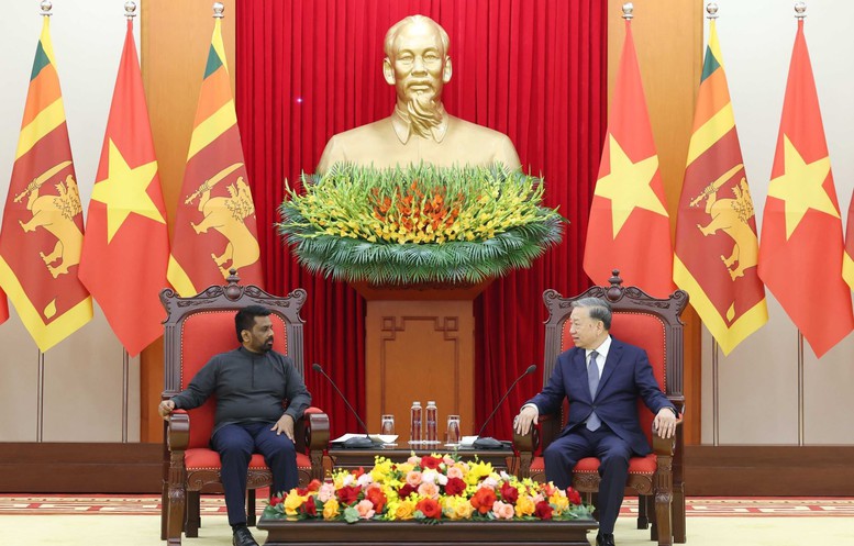 Tổng Bí thư Tô Lâm tiếp Tổng thống Sri Lanka