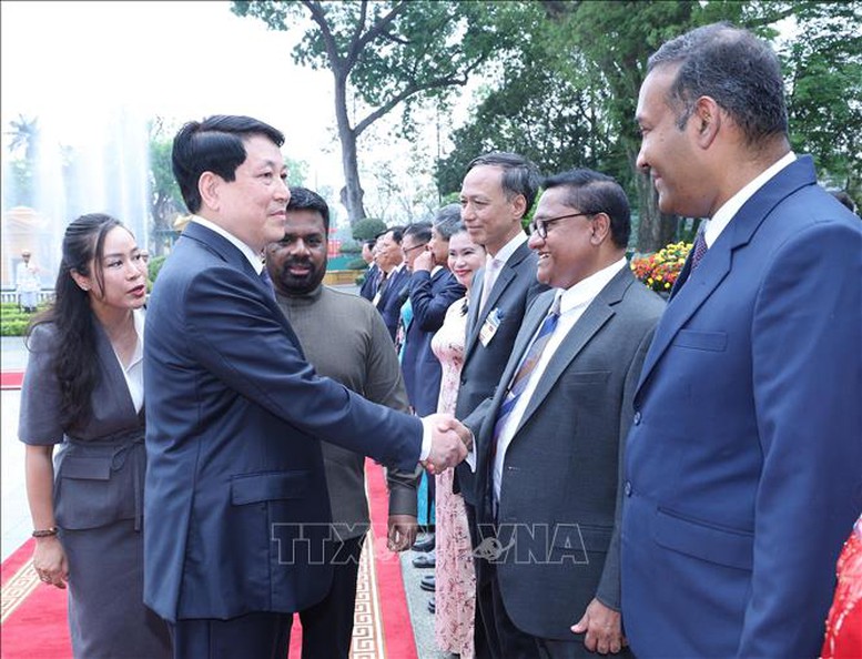 Chủ tịch nước Lương Cường chủ trì lễ đón chính thức Tổng thống Sri Lanka- Ảnh 6.
