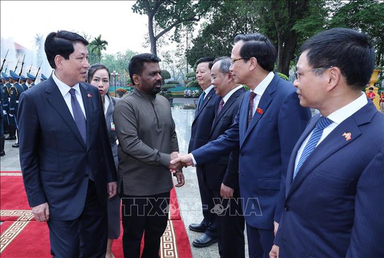 Chủ tịch nước Lương Cường chủ trì lễ đón chính thức Tổng thống Sri Lanka- Ảnh 5.