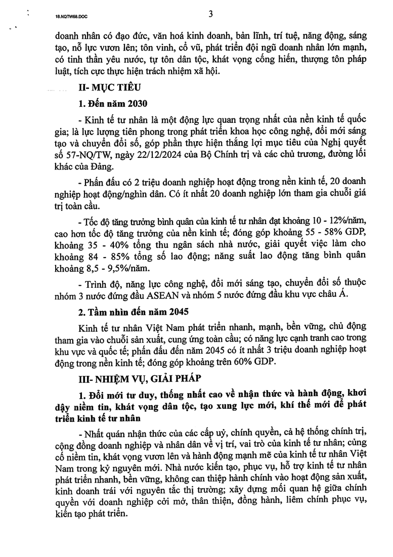 Toàn văn Nghị quyết số 68-NQ/TW về phát triển kinh tế tư nhân- Ảnh 3.