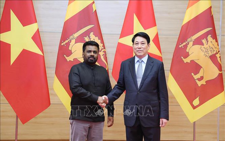 Chủ tịch nước Lương Cường chủ trì chiêu đãi cấp Nhà nước Tổng thống Sri Lanka- Ảnh 2.