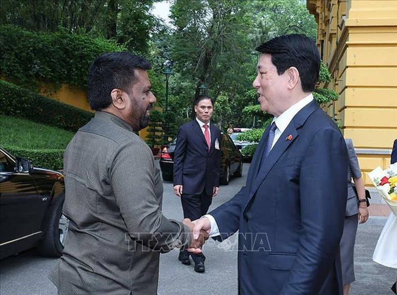 Chủ tịch nước Lương Cường chủ trì lễ đón chính thức Tổng thống Sri Lanka- Ảnh 1.