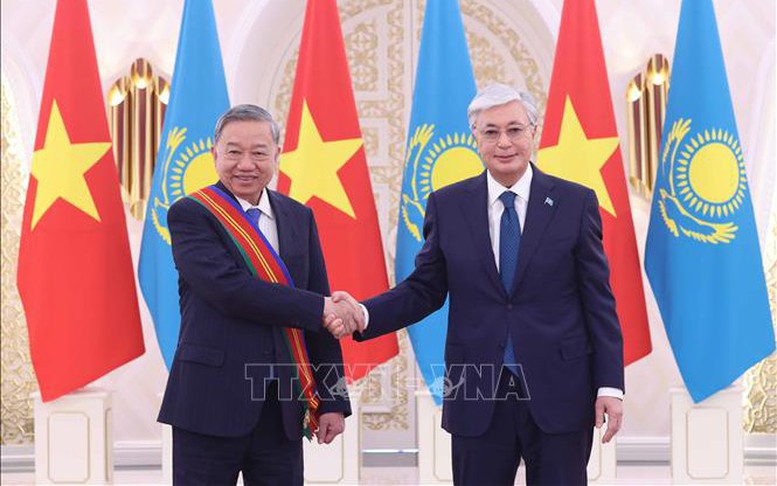 Tổng Bí thư Tô Lâm nhận Huân chương Hữu nghị Dostyk hạng nhất