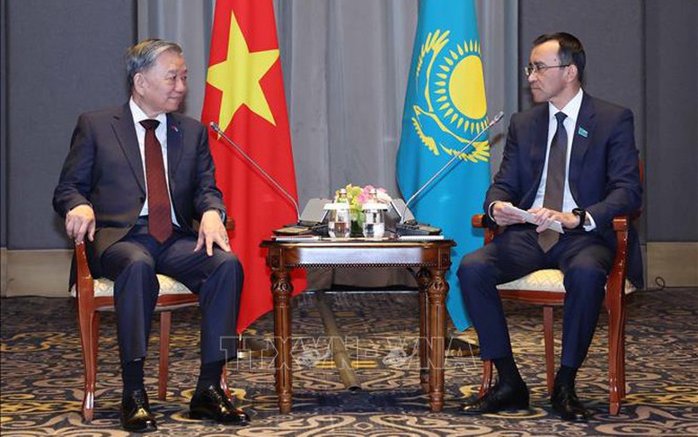 Tổng Bí thư Tô Lâm hội kiến Chủ tịch Thượng viện Kazakhstan