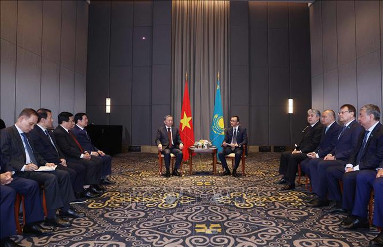 Tổng Bí thư Tô Lâm hội kiến Chủ tịch Thượng viện Kazakhstan- Ảnh 2.