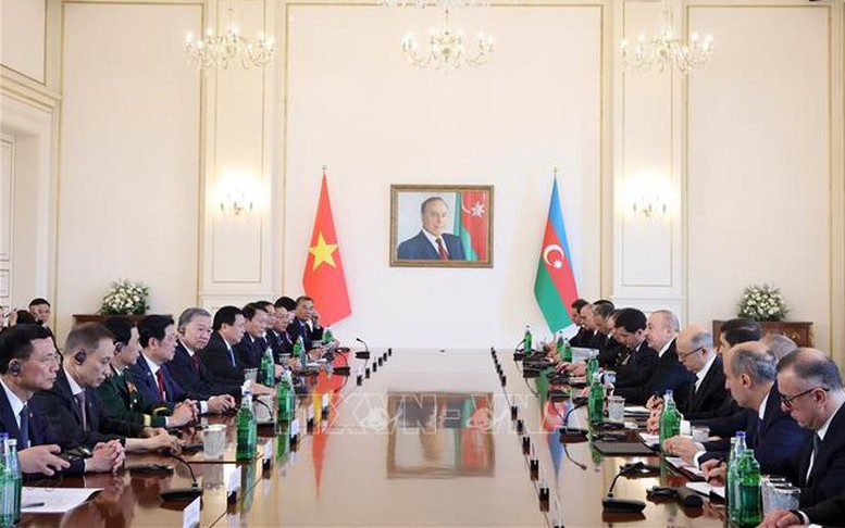 Tổng Bí thư Tô Lâm hội đàm với Tổng thống Azerbaijan