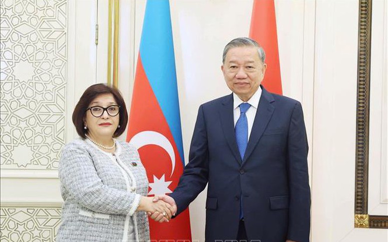 Tổng Bí thư Tô Lâm hội kiến Chủ tịch Quốc hội Azerbaijan