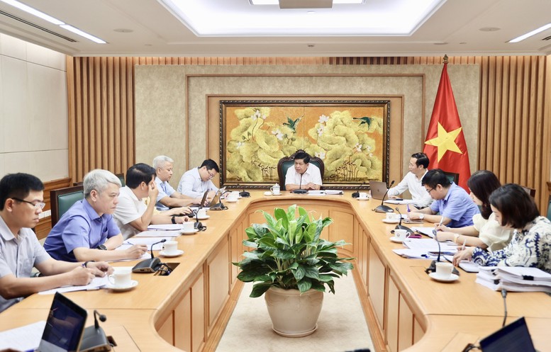 Hình ảnh 1 Phó Thủ tướng lưu ý, phải rà soát, cập nhật ngay các vấn đề mới với tinh thần khẩn trương, trong đó tập trung vào việc khi có chính quyền 2 cấp thì triển khai đăng ký doanh nghiệp như thế nào, giao cho xã và sở ra sao - Ảnh: VGP/Thu Sa