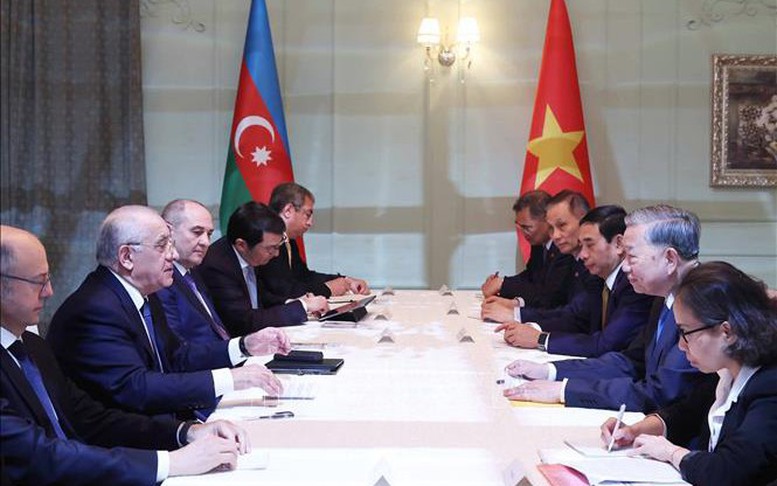 Tổng Bí thư Tô Lâm hội kiến Thủ tướng Azerbaijan Ali Asadov