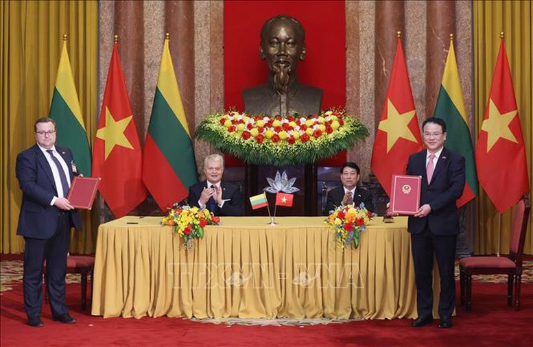 Chủ tịch nước Lương Cường hội đàm với Tổng thống Lithuania Gitanas Nauseda- Ảnh 7.