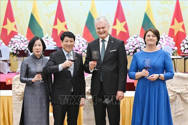 Chủ tịch nước Lương Cường chủ trì chiêu đãi chính thức Tổng thống Lithuania Gitanas Nauseda- Ảnh 4.