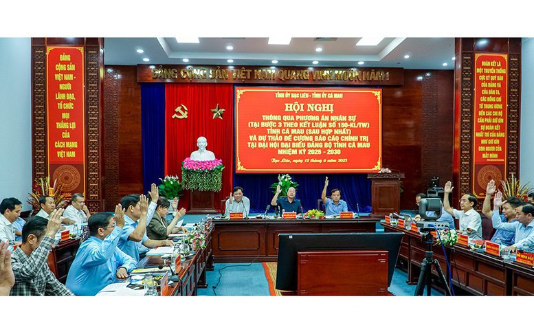 Sau hợp nhất, Cà Mau và Bạc Liêu có 56 người tham gia Ban Chấp hành Đảng bộ tỉnh