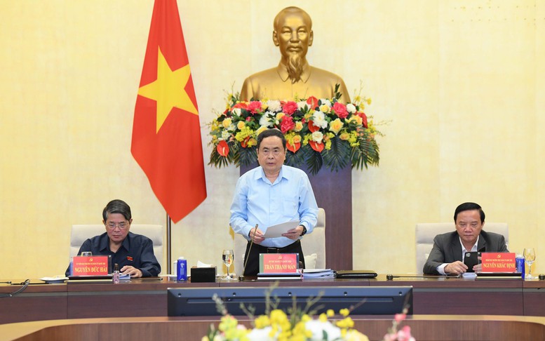 Bí thư Đảng ủy Quốc hội, Chủ tịch Quốc hội Trần Thanh Mẫn chủ trì phiên họp về công tác nhân sự