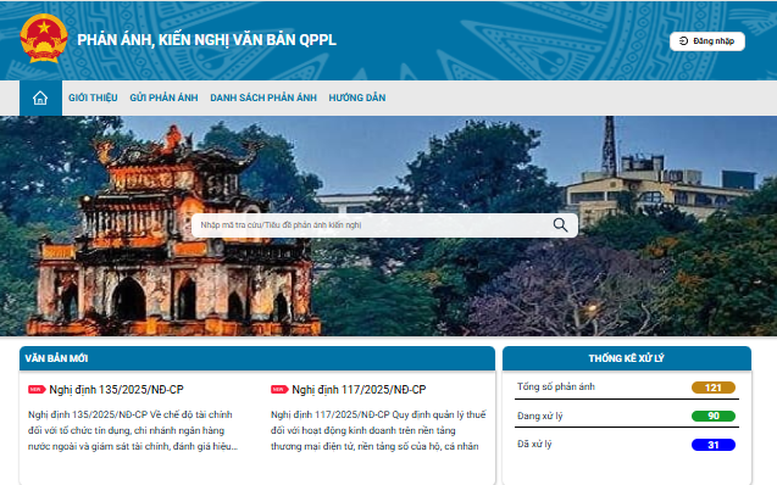 Trước 20/6, hoàn thành tích hợp Hệ thống tiếp nhận, xử lý phản ánh, kiến nghị về VBQPPL với Cổng TTĐT bộ, ngành, địa phương