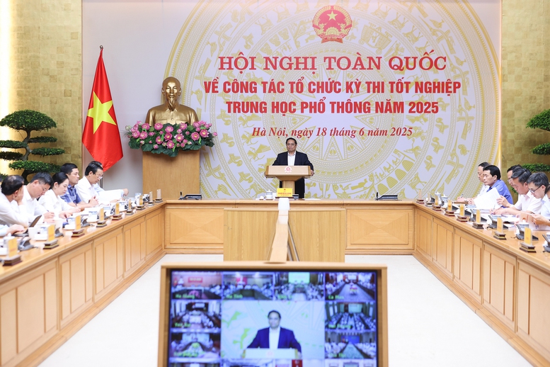 Thủ tướng chủ trì Hội nghị toàn quốc chuẩn bị Kỳ thi tốt nghiệp THPT năm 2025- Ảnh 2.