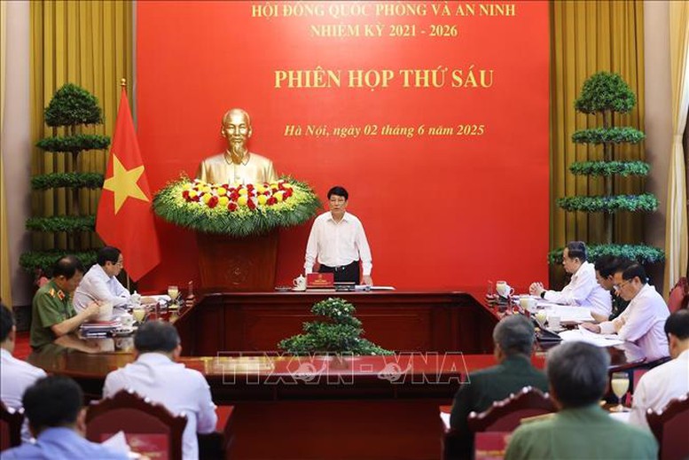 Chủ tịch nước Lương Cường chủ trì phiên họp thứ 6 Hội đồng Quốc phòng và An ninh
