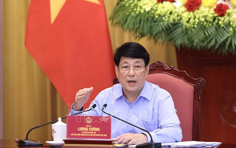 Chủ tịch nước Lương Cường làm việc với Văn phòng Chủ tịch nước về các nhiệm vụ trọng tâm thời gian tới