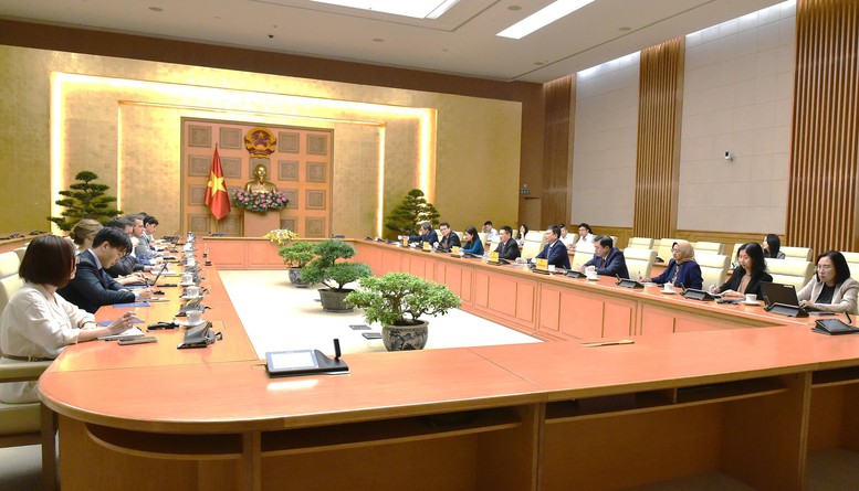 Phó Thủ tướng Hồ Đức Phớc tiếp Đoàn Điều IV Quỹ Tiền tệ Quốc tế (IMF)- Ảnh 1.