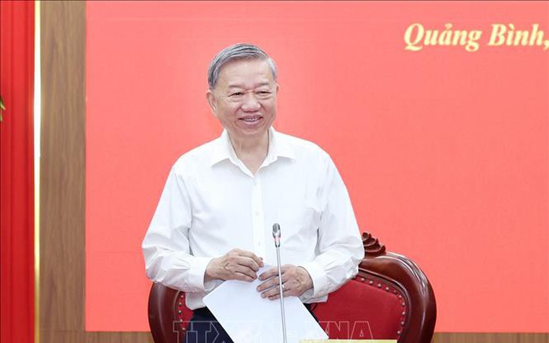 Tổng Bí thư Tô Lâm làm việc với Ban Thường vụ Tỉnh ủy Quảng Bình và Quảng Trị