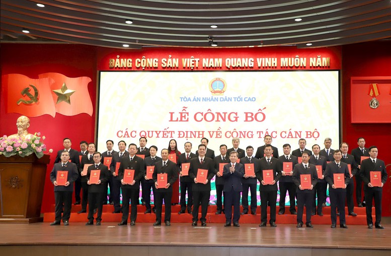 Tòa án Nhân dân tối cao công bố các quyết định về công tác cán bộ- Ảnh 1.